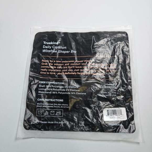 Truekind Daily Comfort Wirefree Shaper Bra Black Women Size XL NWT Adjustable - Picture 10 of 13